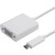 4XEM 10" USB-C to VGA Adaptor-White - USB/VGA for Video Device, Projector, Monit