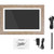 Aluratek 13.3" WiFi Touchscreen Distressed Wood Digital Photo Frame - 13.3" LCD