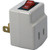 QVS Single-Port Power Adaptor with Lighted On/Off Switch - 1 x NEMA 5-15P Plug -