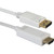 QVS 6ft DisplayPort to HDMI 4K Digital A/V White Cable - 6 ft DisplayPort/HDMI A
