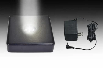  Small Square Black Wood Light Base 