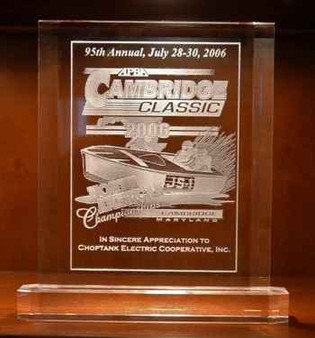 Photo Crystal Presentation Plaque Award