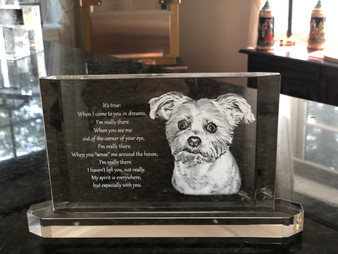 Photo Crystal Presentation Plaque Memorial