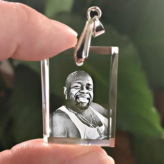 Crystal Print Rectangular Pendant Crystal Print Rectangular Pendant