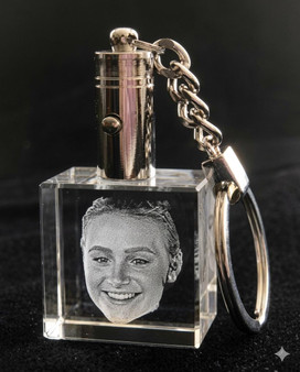 Crystal Print Square Keychain Light 