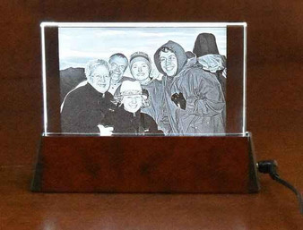 Crystal Prints Lighted Crystal Plaque 