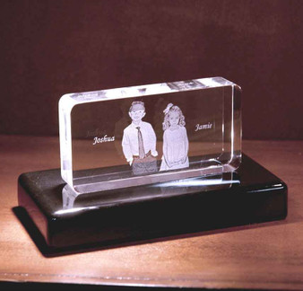 Wide rectangle 2D paperweight