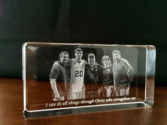 Wide rectangle 2D paperweight