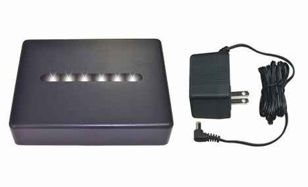 Medium Rectangular Black Wood Light Base