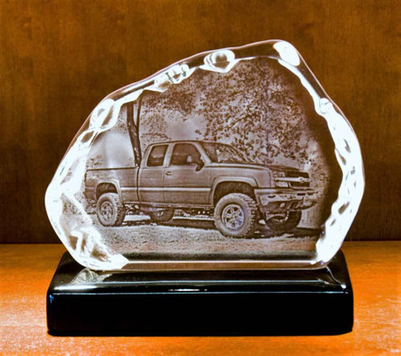 Wide Iceberg Photo Crystal Award