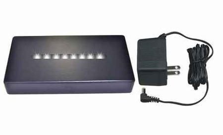 Large Rectangular Black Wood Light Base