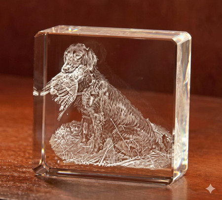 Crystal Prints Pet Memorial Small Square 2D Paperweight 