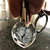 Crystal Print Heart Keychain Light 