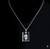 Crystal Print Memorial Rectangular Pendant 