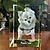 3D Pet Crystal Block, clear crystal block featuring a detailed engraved image of a cute Pooch Tyler dog with the name engraved below.