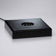 Large square black wooden light base 4.25x4.25x1