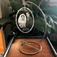 Ornament Stand with personalized engraved photo and text for anniversary celebration.