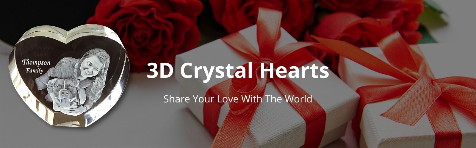 3D Photo Heart Crystal Keepsakes