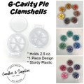 Pie Shaped 6 cavity clam shell collage