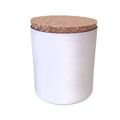 Matte White & Copper Tumbler w/ Cork Lid