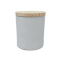 Matte White & Copper Tumbler w/ Unfinished Pine Lid