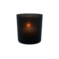 Candlelight shine in Frosted Black Tumbler