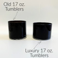17 oz. Luxury Black Oversized 2-Wick Tumblers size comparison