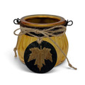 Fallen Leaves Rustic Farmhouse Harvest Gourd 10 oz. Candle Jar