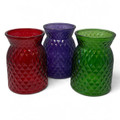 34 oz. Christmas Jewel Glass Candle Jars – Green, Red & Purple product image