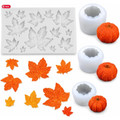 Bumpy Pumpkin and Maple Leaf Silicone mold set