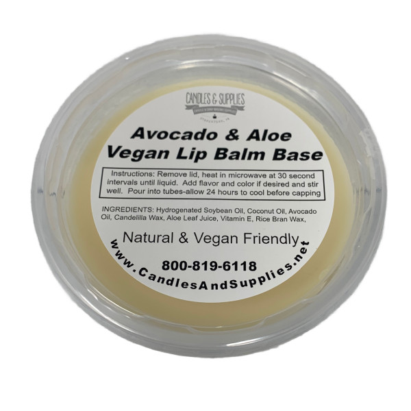 Avocado & Aloe Vegan Lip Balm Base Label