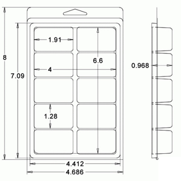 10 cavity tart clamshell