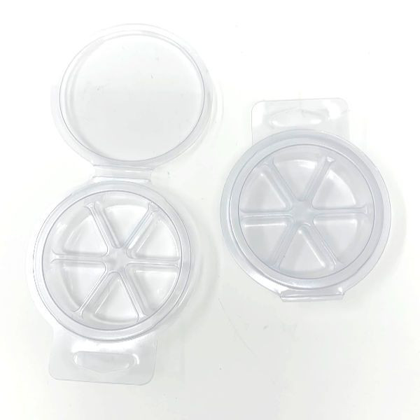 6 cavity pie shaped clamshell