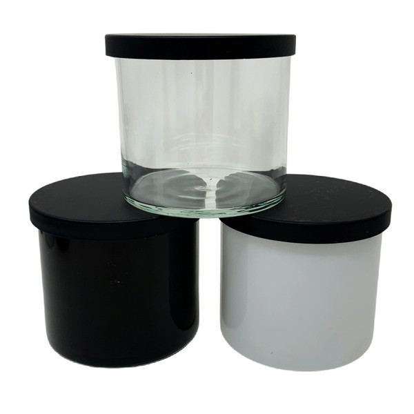 Black Matte Candle Lid Sample