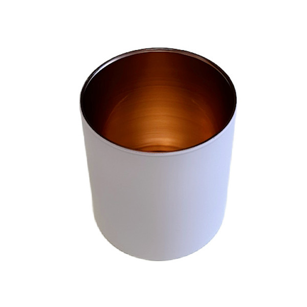 Matte White & Copper Tumbler