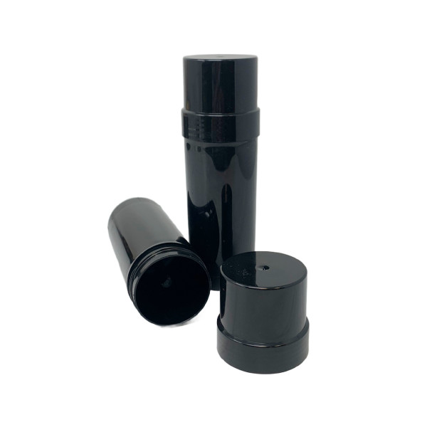 2 oz. Black Lotion Bar Twist-up Tube & Top per each product image
