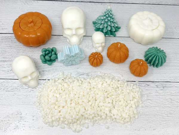 Single Pour Votive/Pillar Hybrid Blend Wax Pellets (Soy + Paraffin) product image