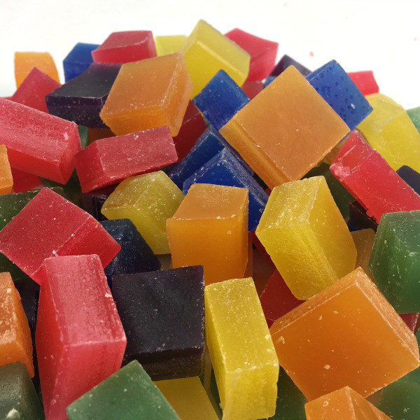 Bright Rainbow Colored Wax Chunks per lb. product image