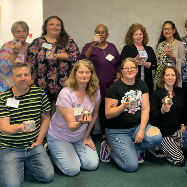 Botanical Hurricane Candle Class Graduates