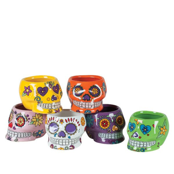 Sugar Skull Ceramic Vessels