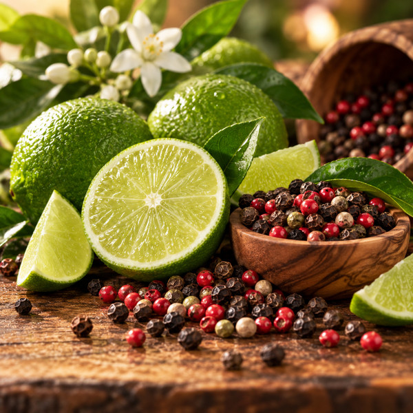 Peppercorns and Lime
