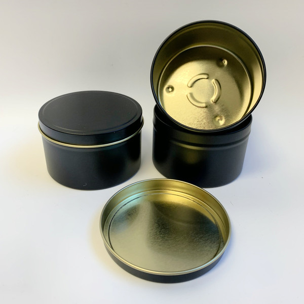 8 oz. Matte Black Seamless Tin w/ Feet product image