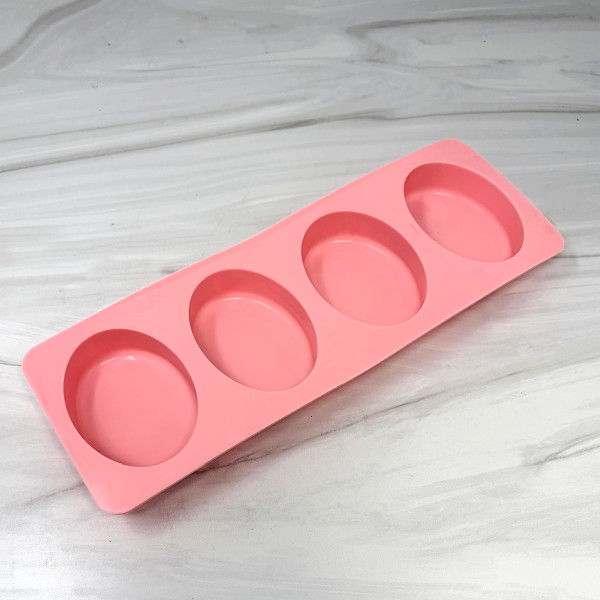 Oval silicone soap mold