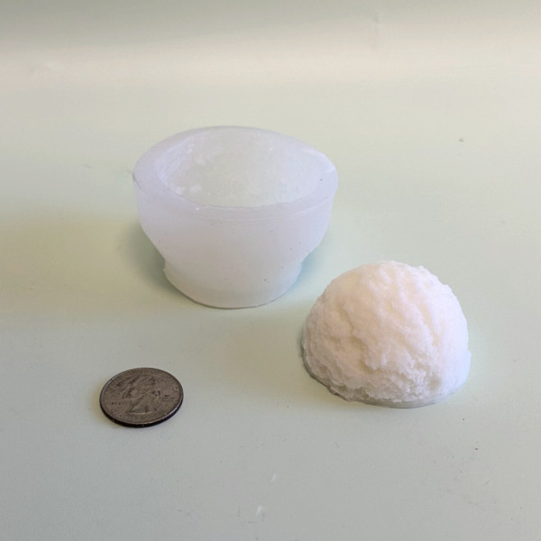 2.25" Ice Cream Scoop Silicone Mold - Candles & Supplies