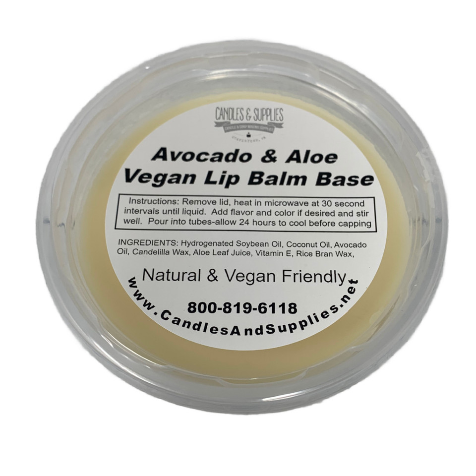 Avocado & Aloe Vegan Lip Balm Base Label