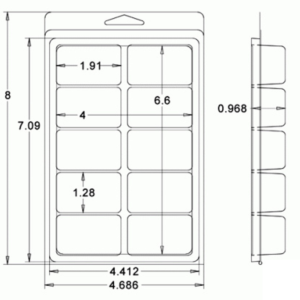 10 cavity tart clamshell