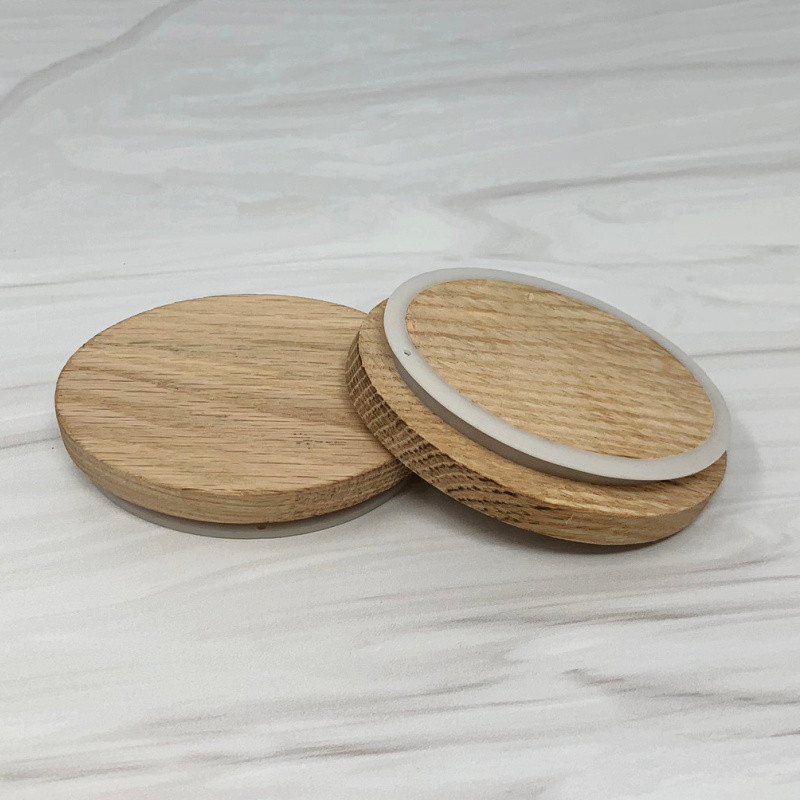 Unfinished OVAL Oak Wood Lid for 6 oz. Oval Jar