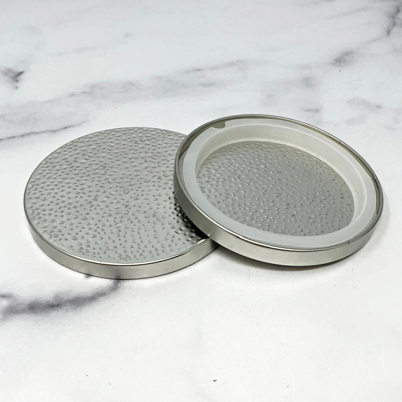 Hammered Silver Lid Sample