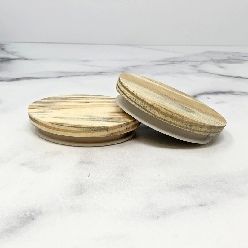 Shiplap OVAL Wood Lid for 6 oz. Oval Jar