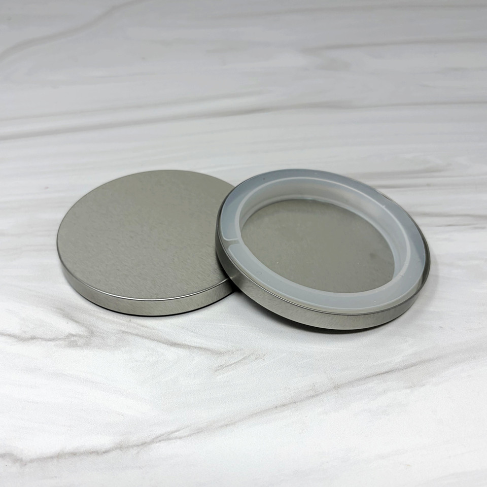 Brushed Silver Lid for 3" tumblers